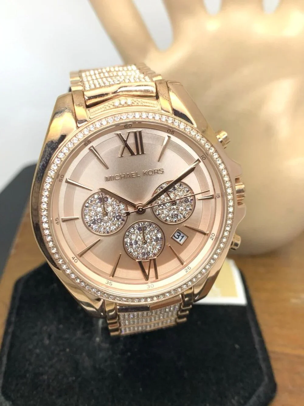 Michael Kors Women's Watch MK6730 Quartz Chronograph Rose Gold Steel 43mm